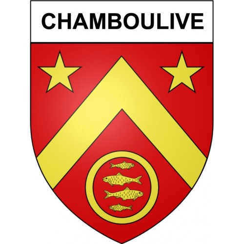 Chamboulive 19 ville Stickers blason autocollant adhésif