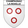 Champagnac-la-Noaille 19 ville Stickers blason autocollant adhésif