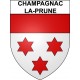 Pegatinas escudo de armas de Champagnac-la-Prune adhesivo de la etiqueta engomada