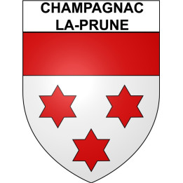Champagnac-la-Prune 19 ville Stickers blason autocollant adhésif