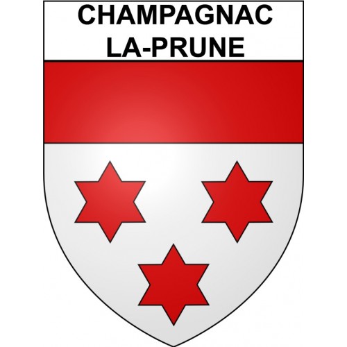 Champagnac-la-Prune 19 ville Stickers blason autocollant adhésif