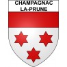 Champagnac-la-Prune 19 ville Stickers blason autocollant adhésif