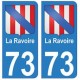 73 La Ravoire blason autocollant plaque immatriculation ville