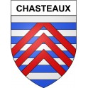 Chasteaux 19 ville Stickers blason autocollant adhésif