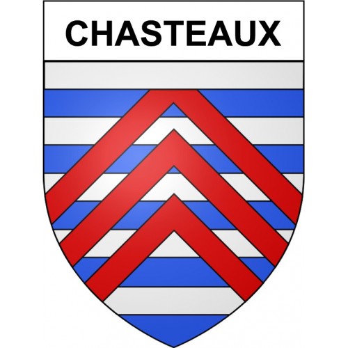 Chasteaux 19 ville Stickers blason autocollant adhésif