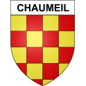 Chaumeil 19 ville Stickers blason autocollant adhésif