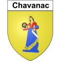 Chavanac 19 ville Stickers blason autocollant adhésif