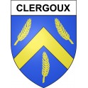 Clergoux 19 ville Stickers blason autocollant adhésif