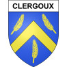 Clergoux 19 ville Stickers blason autocollant adhésif