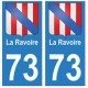 73 La Ravoire blason autocollant plaque immatriculation ville