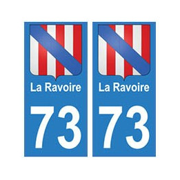 73 La Ravoire blason autocollant plaque immatriculation ville
