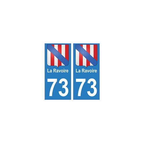 73 La Ravoire blason autocollant plaque immatriculation ville