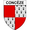 Concèze 19 ville Stickers blason autocollant adhésif