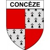 Concèze 19 ville Stickers blason autocollant adhésif