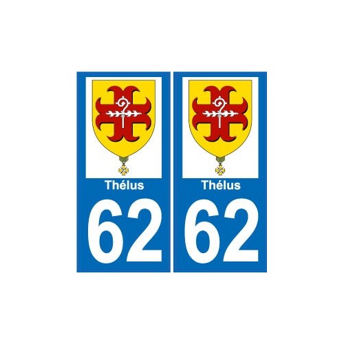 62 Thélus coat of arms sticker plate stickers city