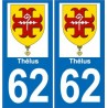 62 Thélus stemma adesivo piastra adesivi città