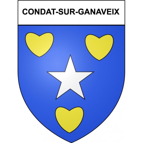 Condat-sur-Ganaveix 19 ville Stickers blason autocollant adhésif