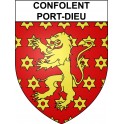 Confolent-Port-Dieu 19 ville Stickers blason autocollant adhésif