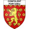 Confolent-Port-Dieu 19 ville Stickers blason autocollant adhésif