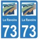 73 La Ravoire logo autocollant plaque immatriculation ville