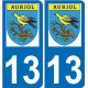 13 Auriol city sticker plate