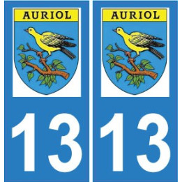 13 Auriol ciudad de la etiqueta engomada de la placa