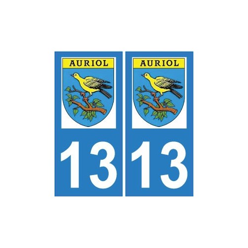 13 Auriol city sticker plate