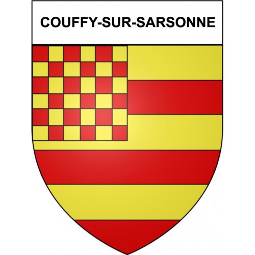 Couffy-sur-Sarsonne 19 ville Stickers blason autocollant adhésif