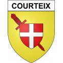 Courteix 19 ville Stickers blason autocollant adhésif