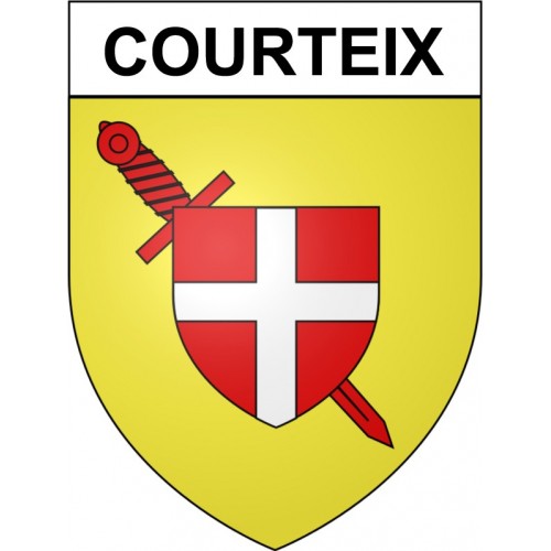 Courteix 19 ville Stickers blason autocollant adhésif