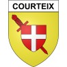 Courteix 19 ville Stickers blason autocollant adhésif