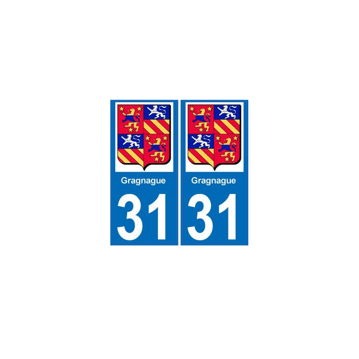 31 Gragnague blason logo 2 ville autocollant plaque stickers