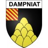 Dampniat 19 ville Stickers blason autocollant adhésif