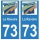 73 La Ravoire logo autocollant plaque immatriculation ville