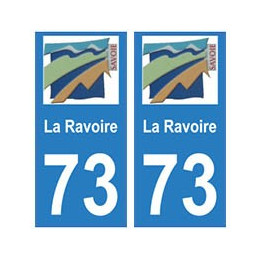 73 La Ravoire logo autocollant plaque immatriculation ville