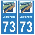 73 La Ravoire logo autocollant plaque immatriculation ville
