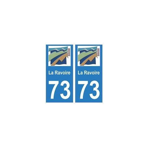 73 La Ravoire logo autocollant plaque immatriculation ville