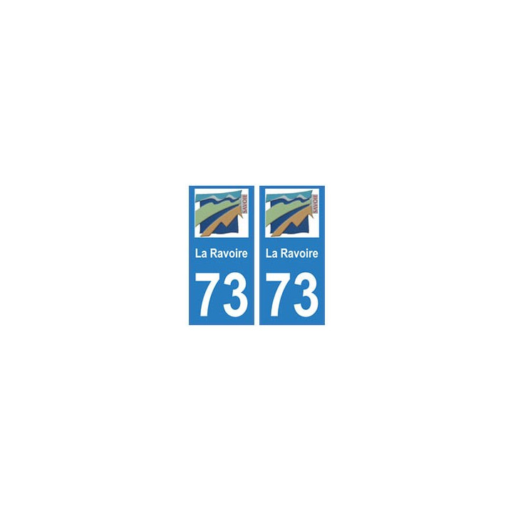 73 La Ravoire logo autocollant plaque immatriculation ville