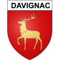Davignac 19 ville Stickers blason autocollant adhésif