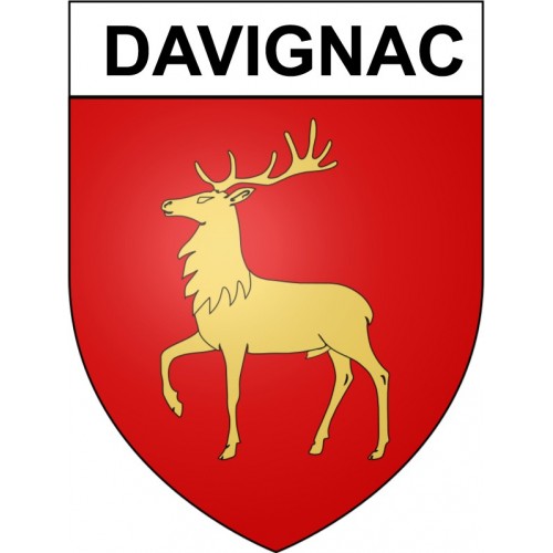 Davignac 19 ville Stickers blason autocollant adhésif