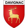 Davignac 19 ville Stickers blason autocollant adhésif