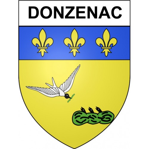 Donzenac 19 ville Stickers blason autocollant adhésif