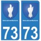 73 Saint-Jean-de-Maurienne blason autocollant plaque immatriculation ville