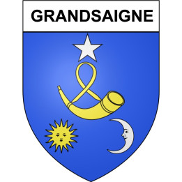 Grandsaigne 19 ville Stickers blason autocollant adhésif