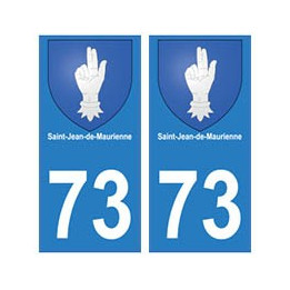 73 Saint-Jean-de-Maurienne blason autocollant plaque immatriculation ville