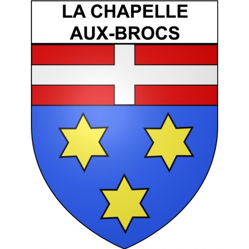 La Chapelle-aux-Brocs 19 ville Stickers blason autocollant adhésif
