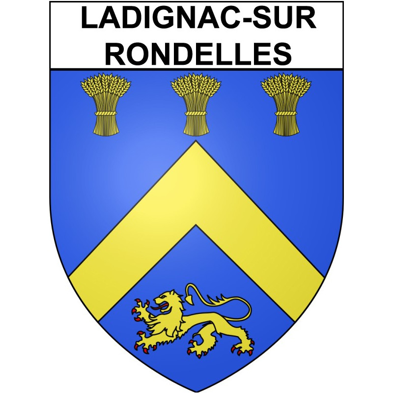 Ladignac-sur-Rondelles 19 ville Stickers blason autocollant adhésif