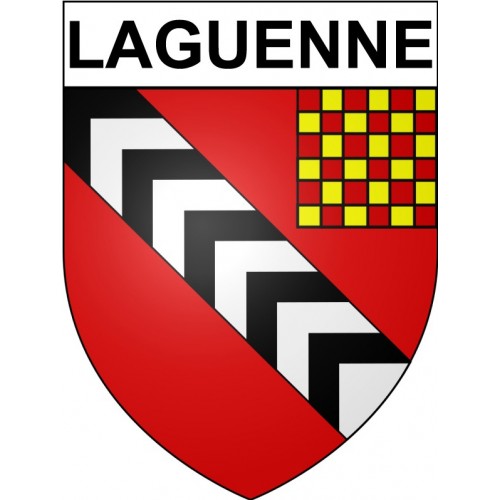 Laguenne 19 ville Stickers blason autocollant adhésif