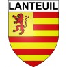 Lanteuil 19 ville Stickers blason autocollant adhésif