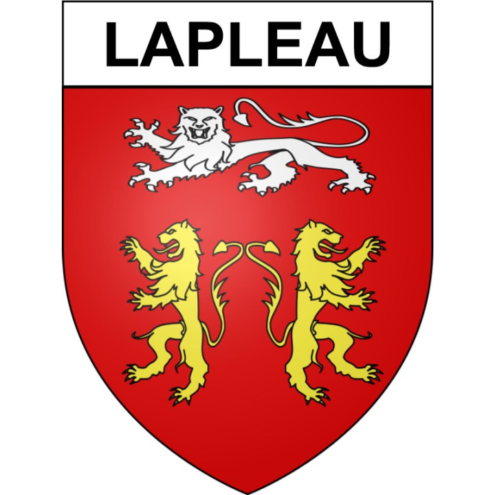 Lapleau 19 ville Stickers blason autocollant adhésif